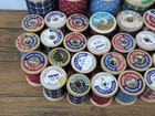 Vintage - Lot Of 42 Wooden Thread Spools  Coats   Clark s  Lily  J    P 