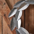 Farmhouse 20-inch Metal Magnolia Hanging Door Wall Wreath