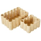Unique Wavy Scalloped Basket Set Of 2 - Scallop Basket - 16 X 10 X 7 In - Hand 