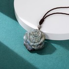 Labradorite Crystal Rose Flower Necklace Carved Natural Healing Crystal Stone Ne