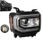 Headlight Lh Rh For Gmc Sierra 1500 2016-2018 Hid xenon Led Drl Projector