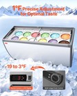 Vevor Commercial Ice Cream Display Case 20 Cu ft Gelato Dipping Freezer Cabinet