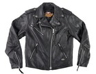 Vtg 90s Harley Davidson Us Women   s S Leather Motorcycle Biker Jacket Dolphin Art