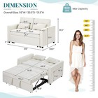 Sofa Sleeper Convertible Bed 3 In 1 Pull Out Couch Bed Loveseat Futon Adjustable