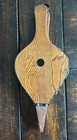 Fireplace Bellow Air Blower   Vintage Wood   Leather With Brass Eagle 15 5 