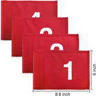4pcs Numbered Golf Flag With Tube Inserted  Fade-resistant 420d Nylon Mini Putti
