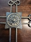 Vtg Wall Cross Rustic Cast Iron Religious Christian Spiritual Decor Farmhouse
