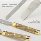 Iooiluxry 4 Pieces Wedding Toasting Flutes And Cake Server Set Bride And Groo   