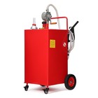 30 Gallon Portable Fuel Caddy With Manual Pump Gasoline   Diesel Transfer Tank