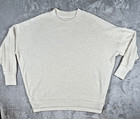 Aerie Waffle Knit Oversized Long Sleeve T-shirt Womens M Ivory Loose Fit Shirt