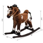 Kids Toy Rocking Horse Wood Plush Pony Traditional Gift W neigh Sound Toddlers
