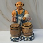Vintage Bartender Salt   Pepper Shakers With Keg Barrels Beer Lover Man Cave