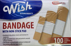 Flexible Fabric Adhesive Bandages For Wound Care   First Aid 100 Sterile 3 4x3 