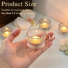 24 Pack Clear Glass Tealight Candle Holders  Votive For Wedding Decor