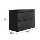 2 Drawer Lateral File Cabinet W lock Heavy-duty Metal Filing Cabinet For Office