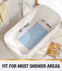 Bathtub Mat Non Slip 28 X 15 Inch Long Bath Mat For Tub Efficient Drainage Bat