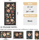 2x4 Rug For Entryway  Washable Kitchen Floral Runner Rug With Non Slip Backing 