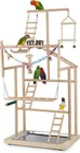 Pet Parrot Playstand Parrots Bird Playground Bird Play Stand Wood Perch Gym P   