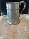 Vintage Pewter Tankard Or Stein Made In England Stamped  983  P6 3 4 Holds 2 Cup