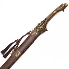 Wood Scabbard Chinese Dragon Sword  Antique Bronze Tassel  Handmade Sword