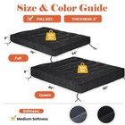 Full Size 8  Futon Mattress With Shredded Foam   Storage Straps - Corduroy