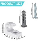 Oudain 16 Pack Down Wall Clips Closet Shelves Loop Plastic White  White 