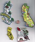 California  Souvenir  Travel Magnet     State Outline Map   New