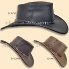    oztrala    Kangaroo Leather Jacaru Hat Cowboy Outback Mens Drizabone Australian  