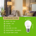 Low Watt Led Light Bulbs 1 5w Equivalent 10w 15w 20w Warm White 1 5w Pack-4