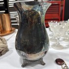 Vintage Wm Rogers 817 Silver Plate Footed Water Ice Guard Beverage Pitcher
