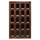 Oak Apocathary Cabinet With 20 Glass-front Drawers C1900