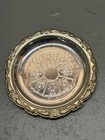 Vintage Italian Set Of 3 Silver Plated Wine Coasters