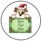 Personalized Custom Dog Christmas Seals Labels Stickers Birthday Party Favors