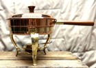 Vintage Old Dutch Solid Copper Chafing Dish W box 2 Quart  