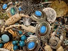 Huge 8  Lbs Vintage   Mod  Jewelry Lot Necklaces Earrings Bracelets  Some Signed