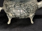     Vintage Moroccan Fes Silver Plate Footed Teapot Hand Chased Engraved Maroc