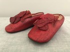 Early Child s Red Leather Slippers Regency Period For Large Doll Jane Austen