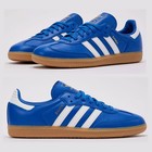 New Adidas Samba Retro Shoes Mens Low Top Athletic Sneaker Blue Gum All Sizes