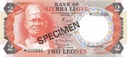 Sierra Leone 2  Leone  4 16 1979 Franklin Mint Specimen Uncirculated Banknote Jk