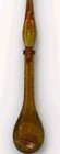 Genuine Vtg  Empoli Amber Genie Bottle Decante   Stopper 22  Florentine Italy