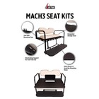 Gtw Mach3 Golf Cart Rear Flip Seat For Club Car Precedent tempo onward - Black