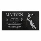 Personalized Cat Memorial - Granite Stone Pet Grave Marker - 6x12 - Maiden