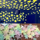 100pcs 3d Stars Glow In The Dark Luminous Fluorescent Wall Stickers Decor Mag