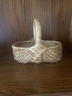 Hand Woven Split Oak Buttocks Butt Egg Basket Gathering Primitive Usa 9 x6 