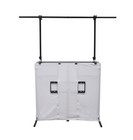 Rockville Rockbooth Pro Pack Dj Booth Table Facade W 70  Tv Mount lighting Truss