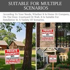 4 Pack Large No Trespassing Signs Private Property  9 5 Inch X 9 5 Inch Private