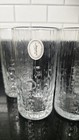 Vintage 1970s Bubble Glass Highball Tumblers - Set Of 4 Clear Textured Mid Cent
