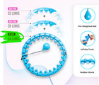 Infinity Hoop Smart Weighted Hula Hoop 24 Links Up To 46  Blue  Full Body Device
