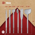 Sds Plus Chisel Set 6 Pc 10 Inch Rotary Hammer Drill Bits Concrete Brick Masonry