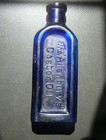 Antique 1880 s  the Allenburys   Castor Oil Cobalt Blue Medicine Bottle